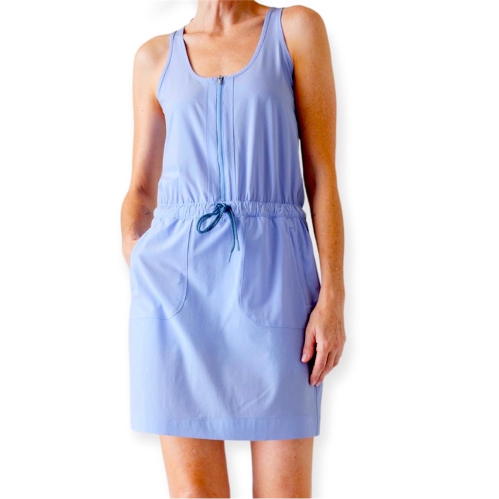 ATHLETA Expedition Dress Swallowtail Blue Jumper Skort Athletic Dress Size 8